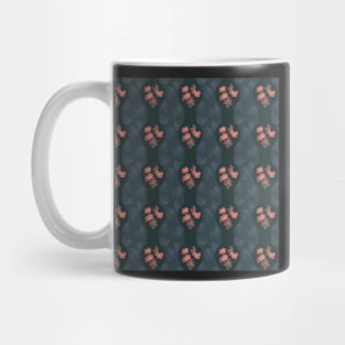 Wild roses on dark blue Mug